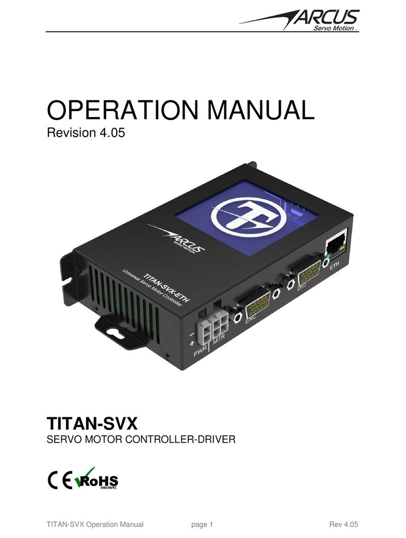 Arcus TITAN-SVX Operation manual Arcus TITAN-SVX Operation manual