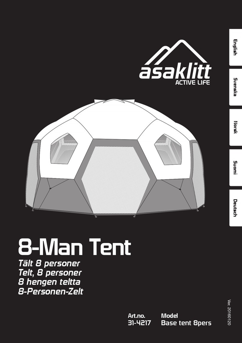 Asaklitt Base tent 8pers instruction manual