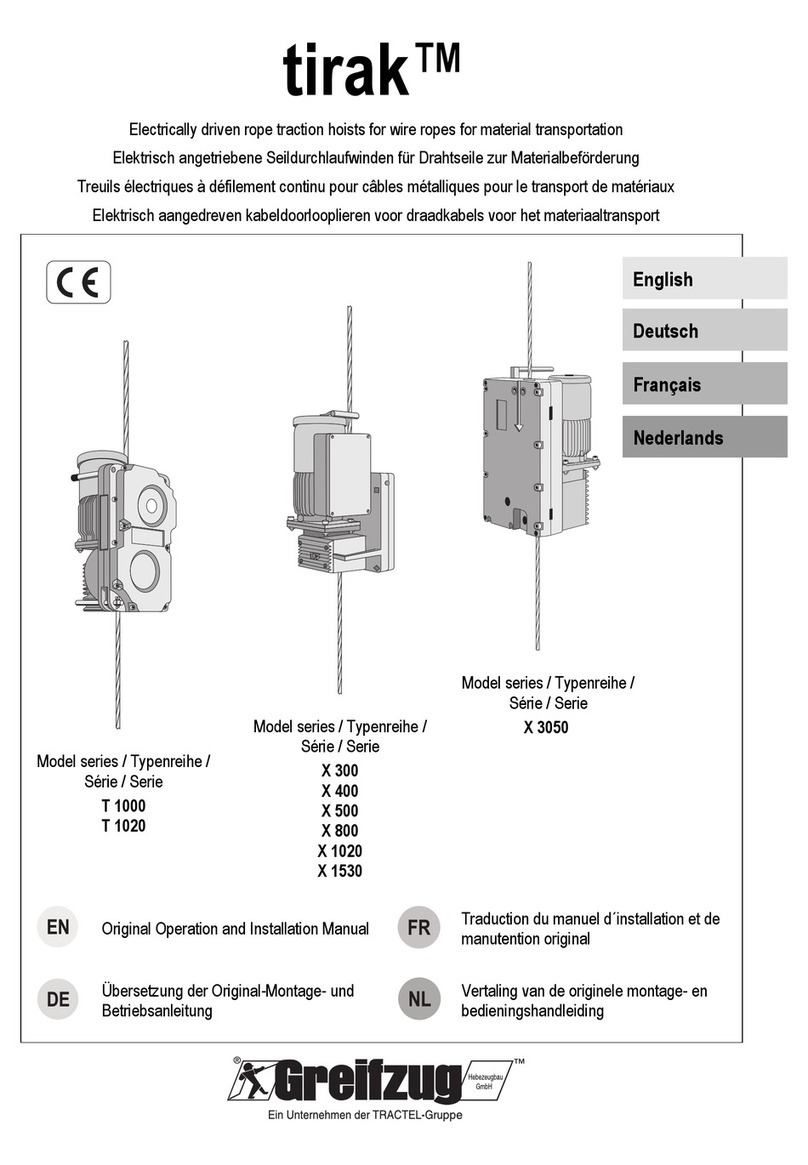 Greifzug Tirak T 1000 series Operation and installation manual
