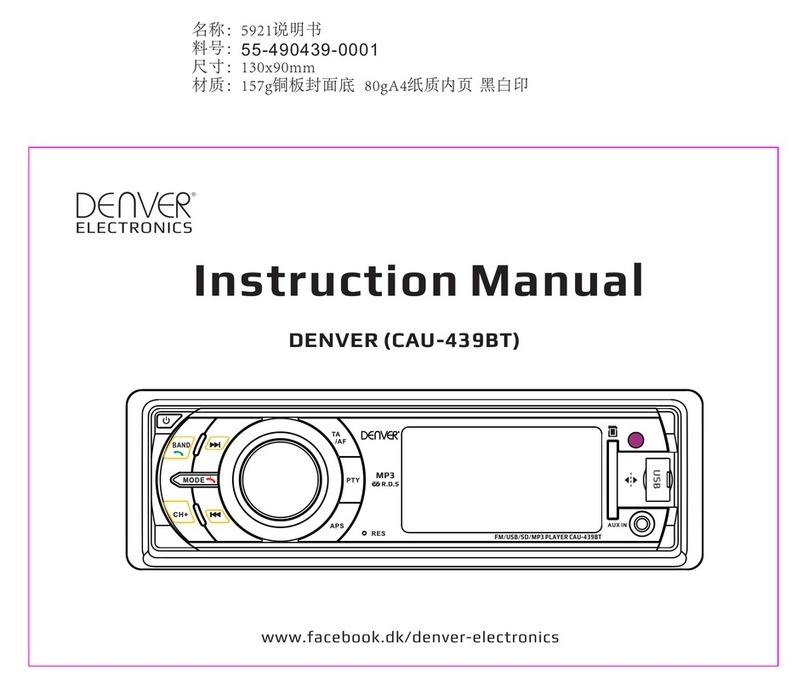 Denver Electronics CAU-439BT instruction manual