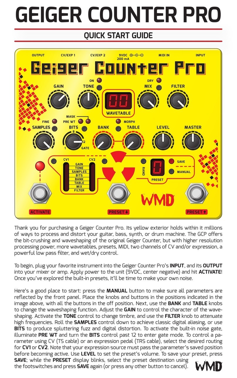 WMD Geiger Counter Pro quick start guide