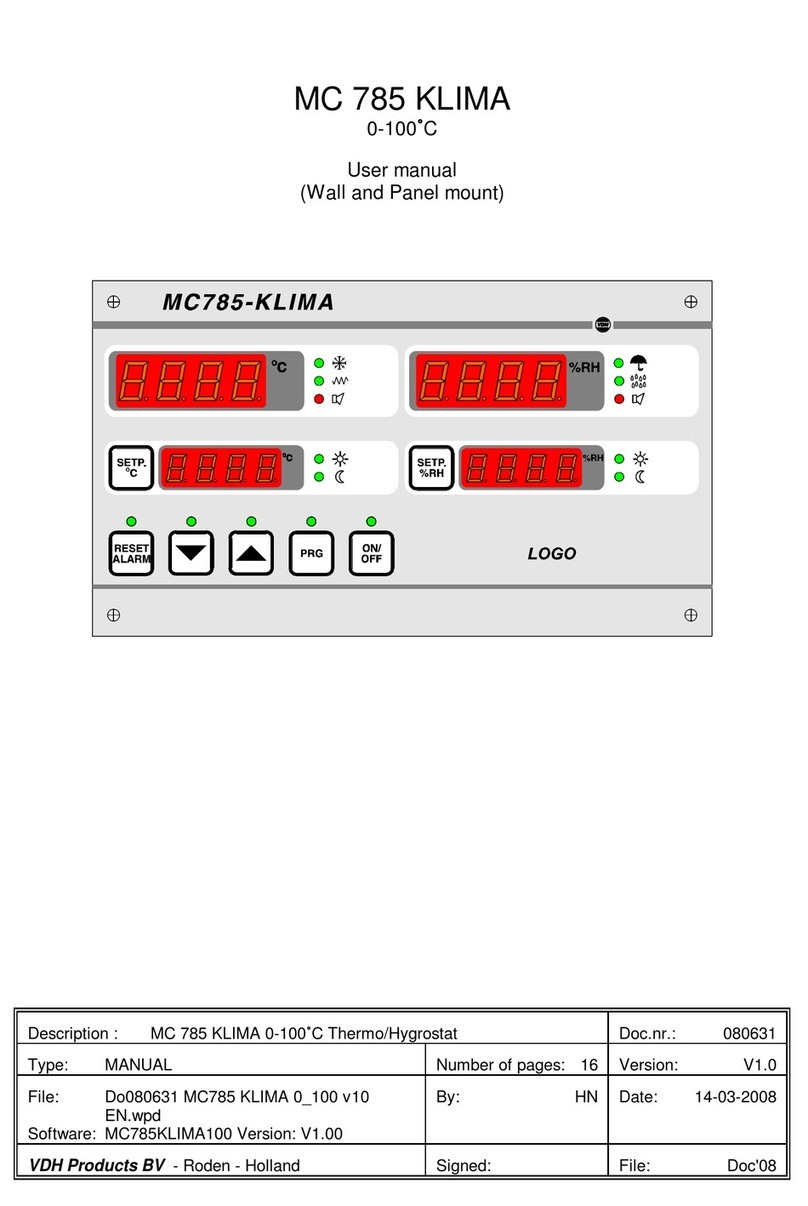 VDH MC 785 KLIMA user manual VDH MC 785 KLIMA user manual