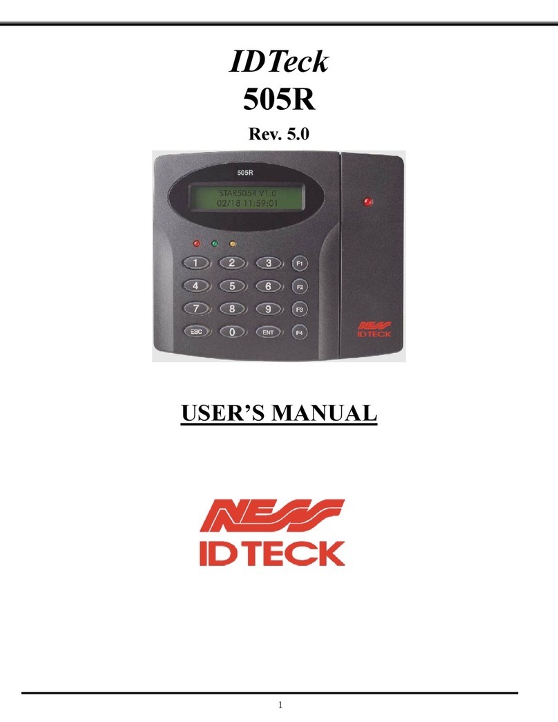 Ness ID Teck 505R User manual