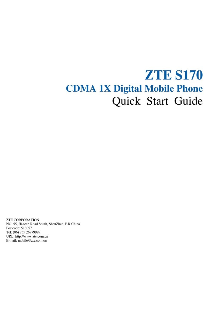 Zte S170 quick start guide
