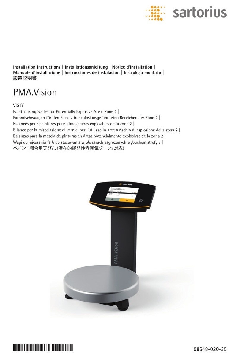 Sartorius PMA.Vision VIS1Y installation instructions