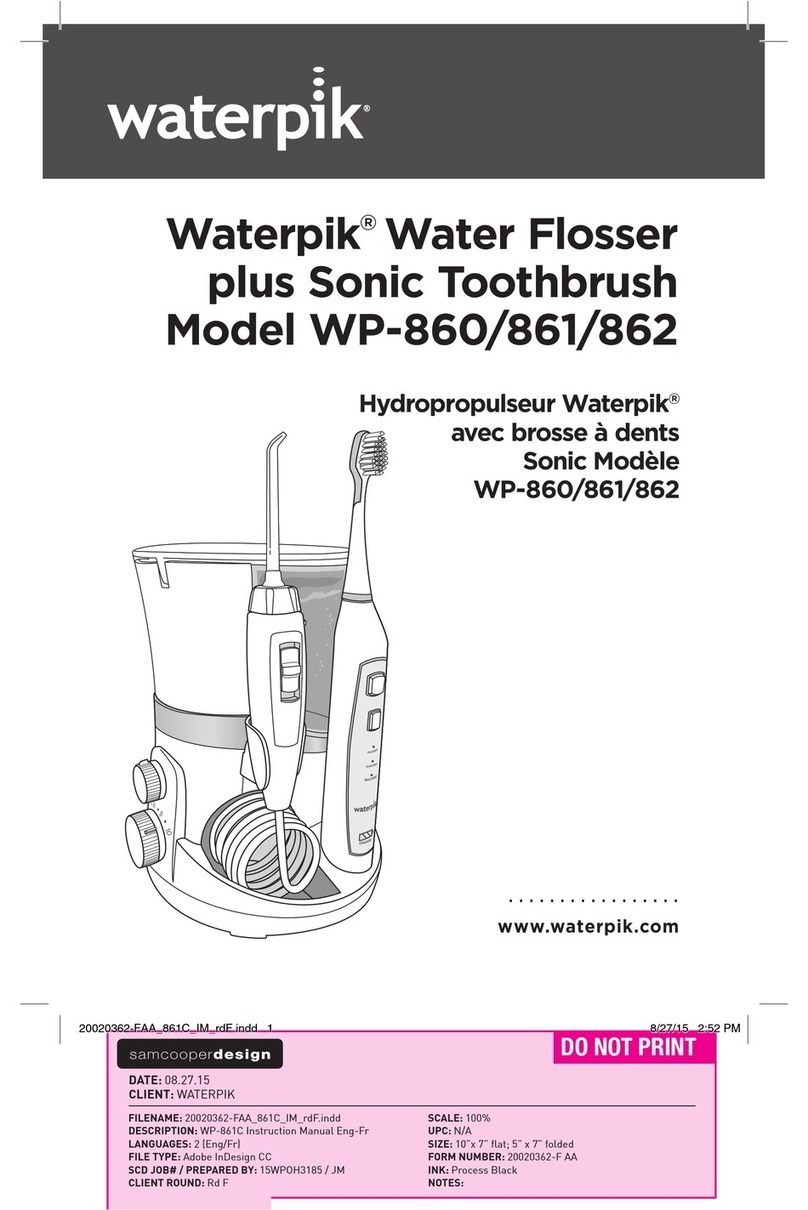 Waterpik waterflosser WP-860 manual