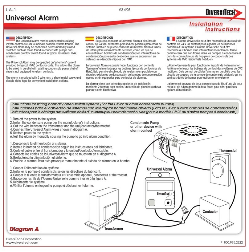 DIVERSITECH UA-1 installation instructions