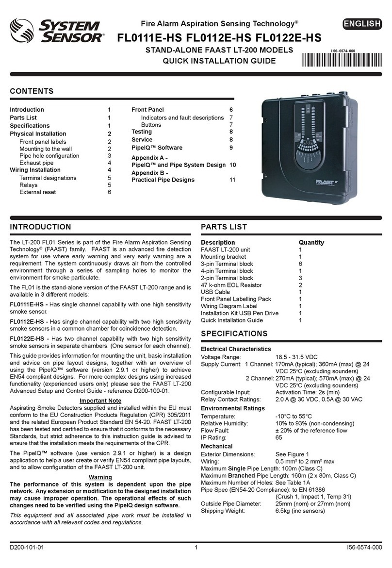 System Sensor FAAST FL0111E-HS User manual