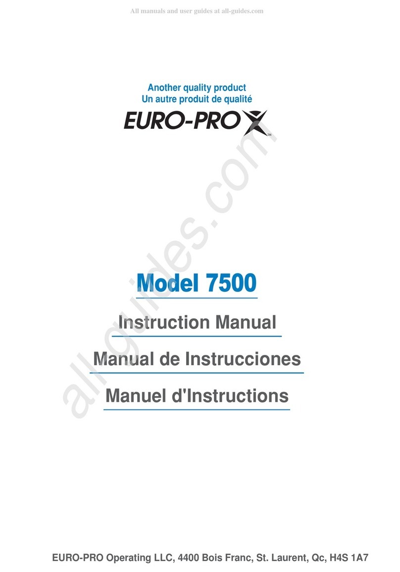 EUROPRO 7500 instruction manual