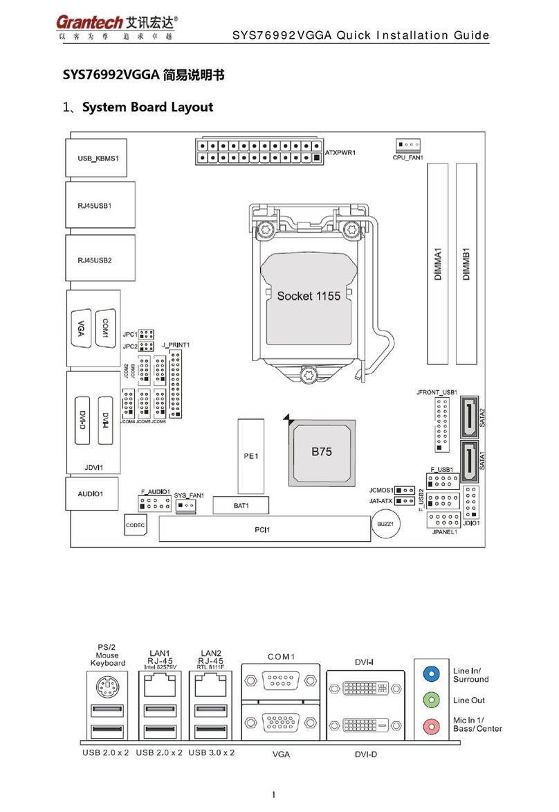 Grantech SYS76992VGGA Quick installation guide