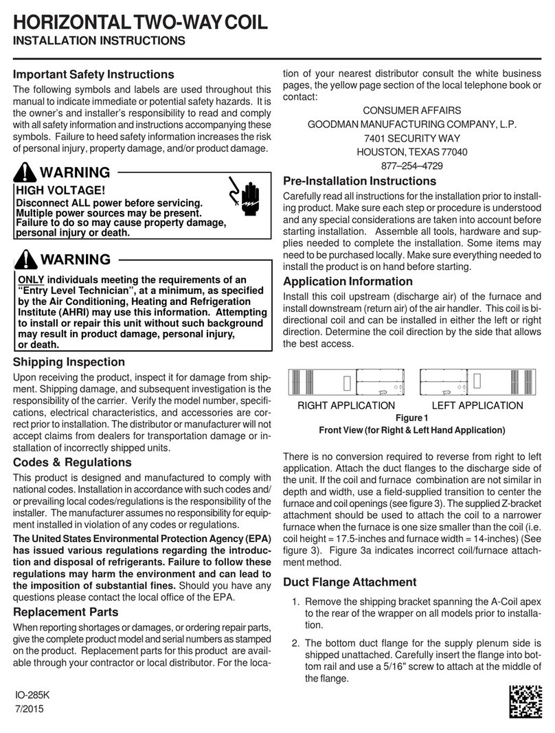 Goodman CH SERIES User manual