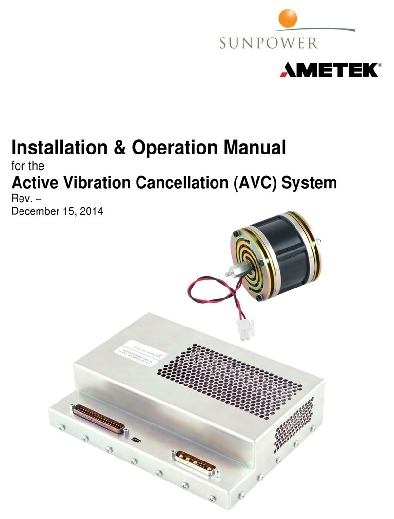 Sun Power AMETEK  AVC Installation & operation manual