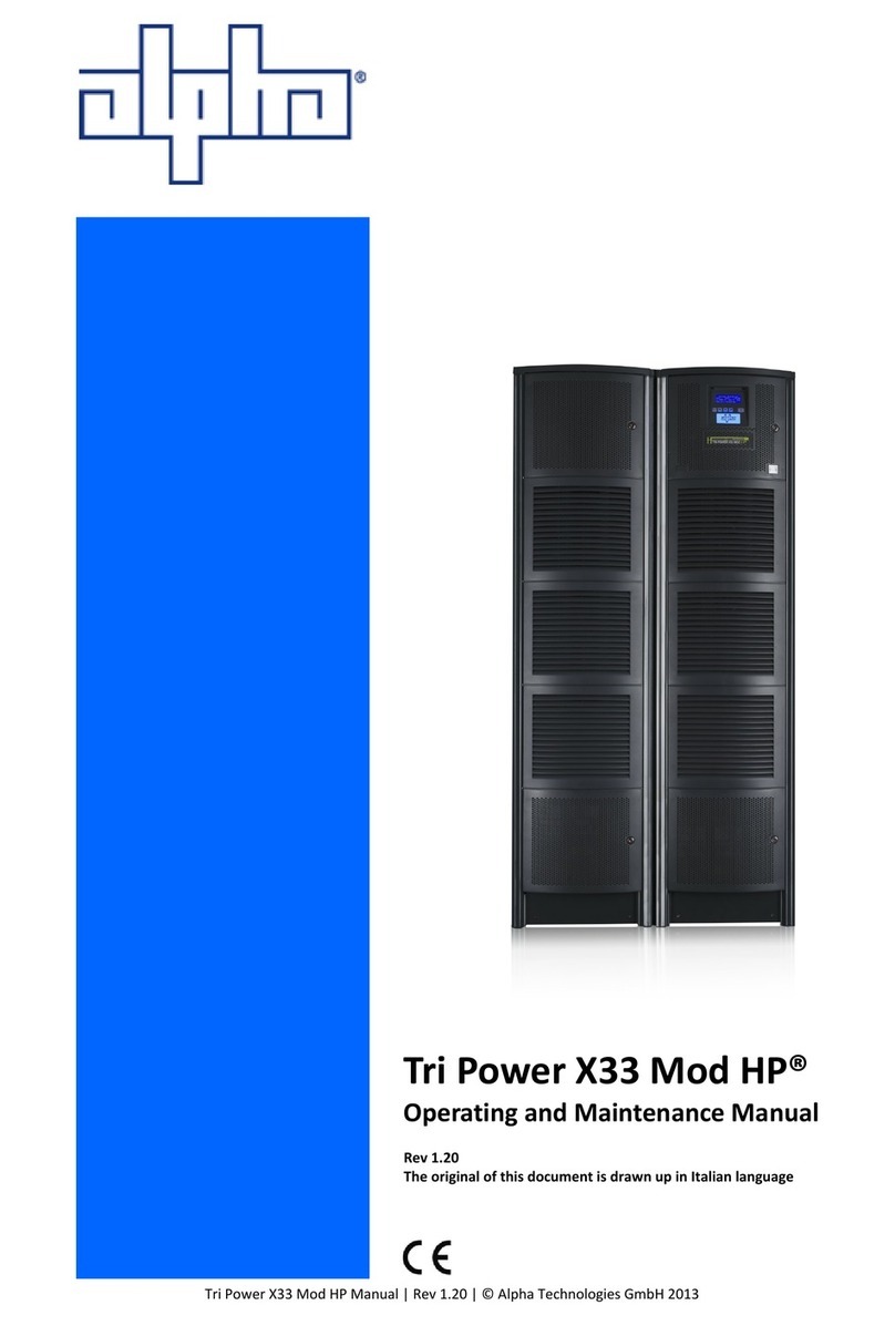 Alpha Technologies Tri Power X33 Mod HP series Operating and maintenance manual