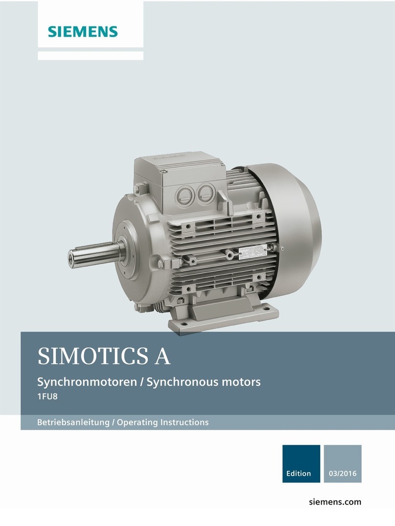 Siemens SIMOTICS A 1FU8 User manual