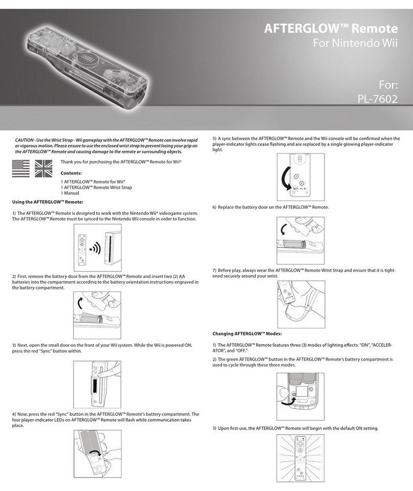 PDP AFTERGLOW PL-7602 User manual