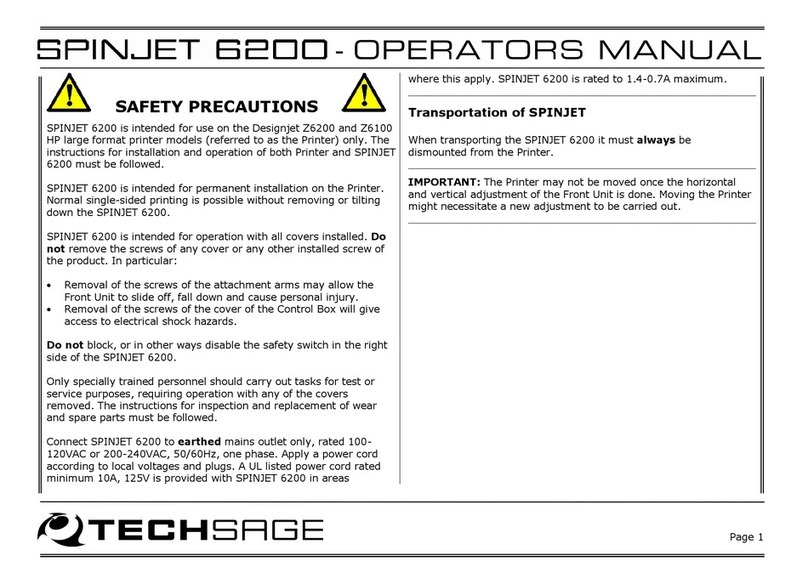Techsage Spinjet 6200 Operator's manual