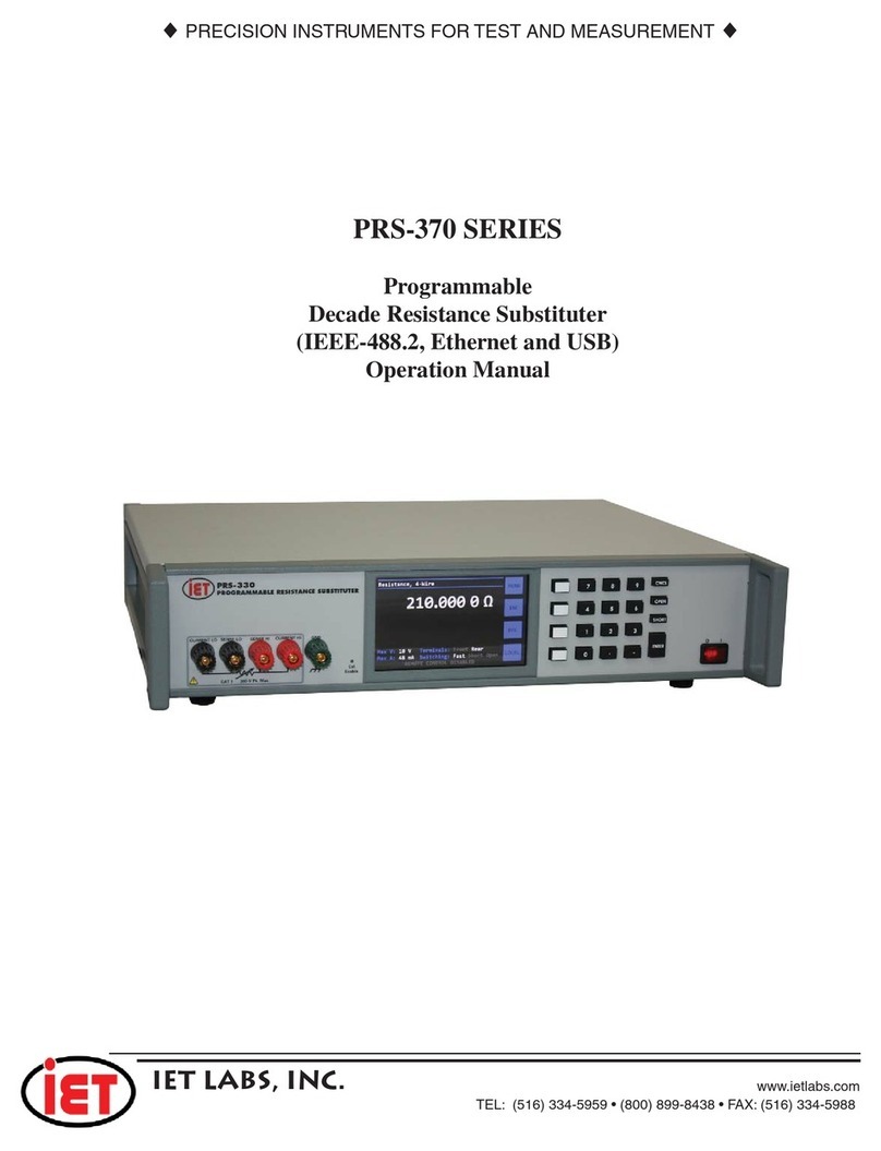 IET Labs PRS-370 SERIES Operation manual