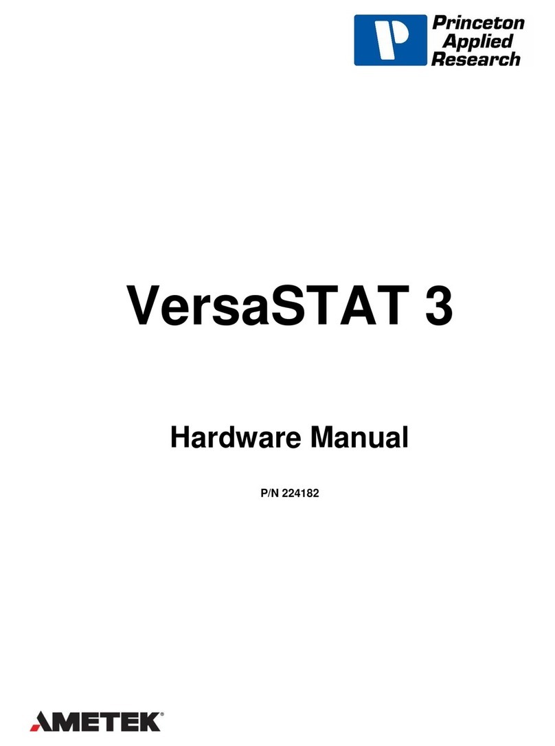 Princeton Applied Research VersaSTAT 3 Hardware manual