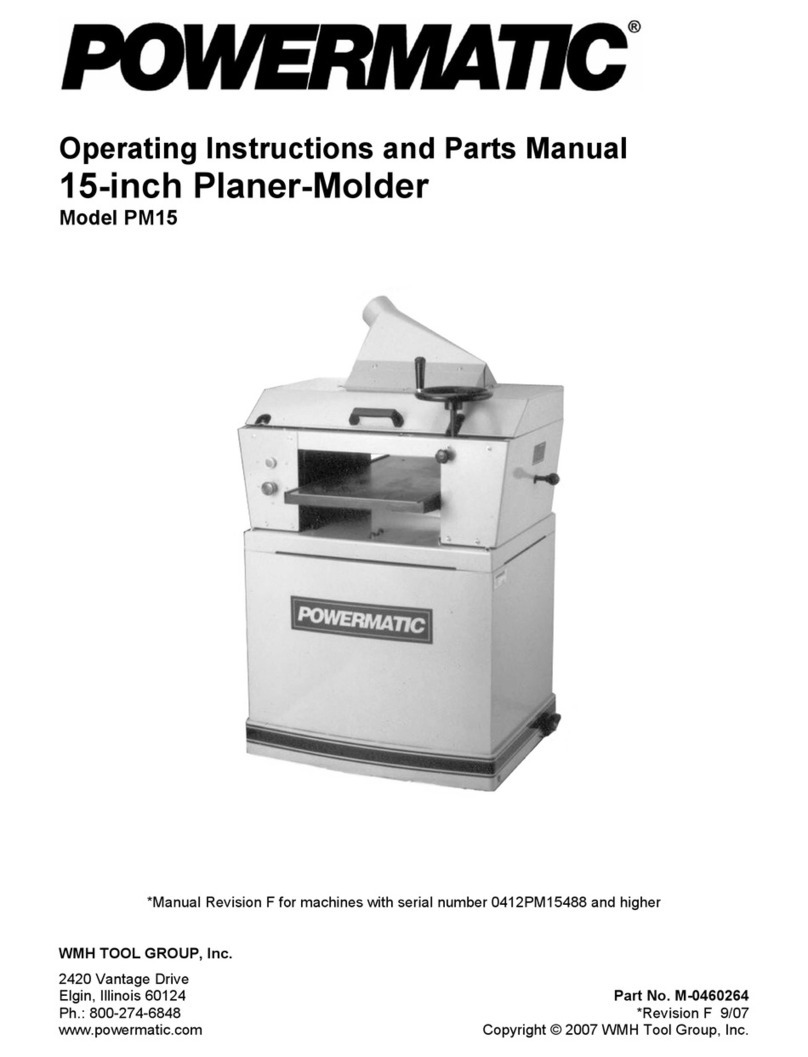 Powermatic PM15 Service manual