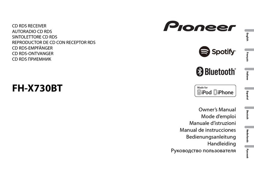 Pioneer FH-X730BT owner's manual