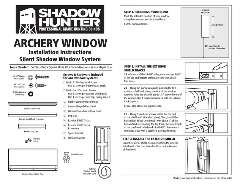 Shadow Hunter ARCHERY WINDOW installation instructions