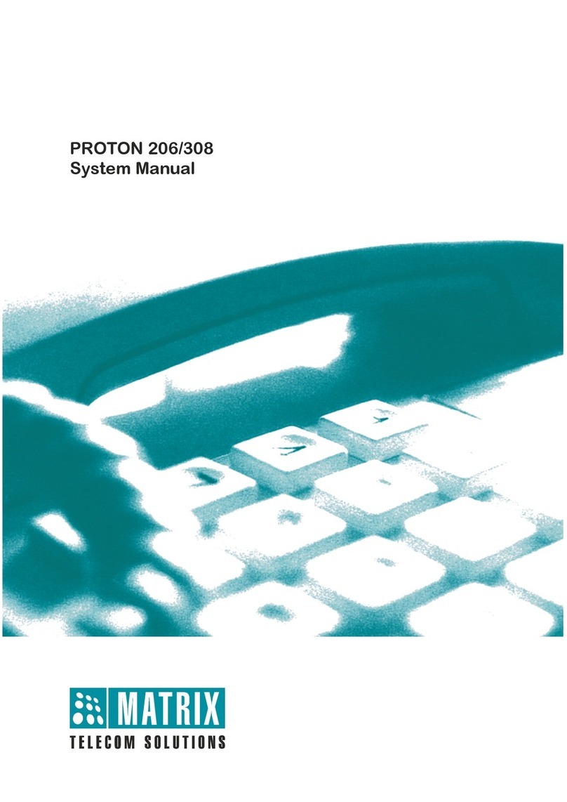 Matrix Telecom Proton 308 System manual