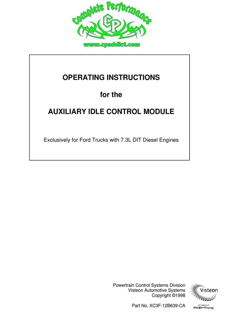 VISTEON AUXILIARY IDLE operating instructions