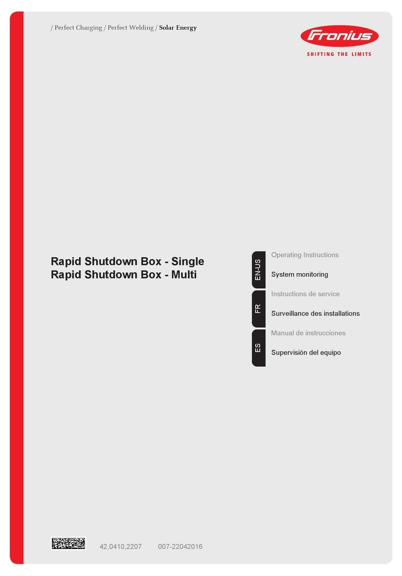 FRO­NIUS Rapid Shutdown Box Duo User manual