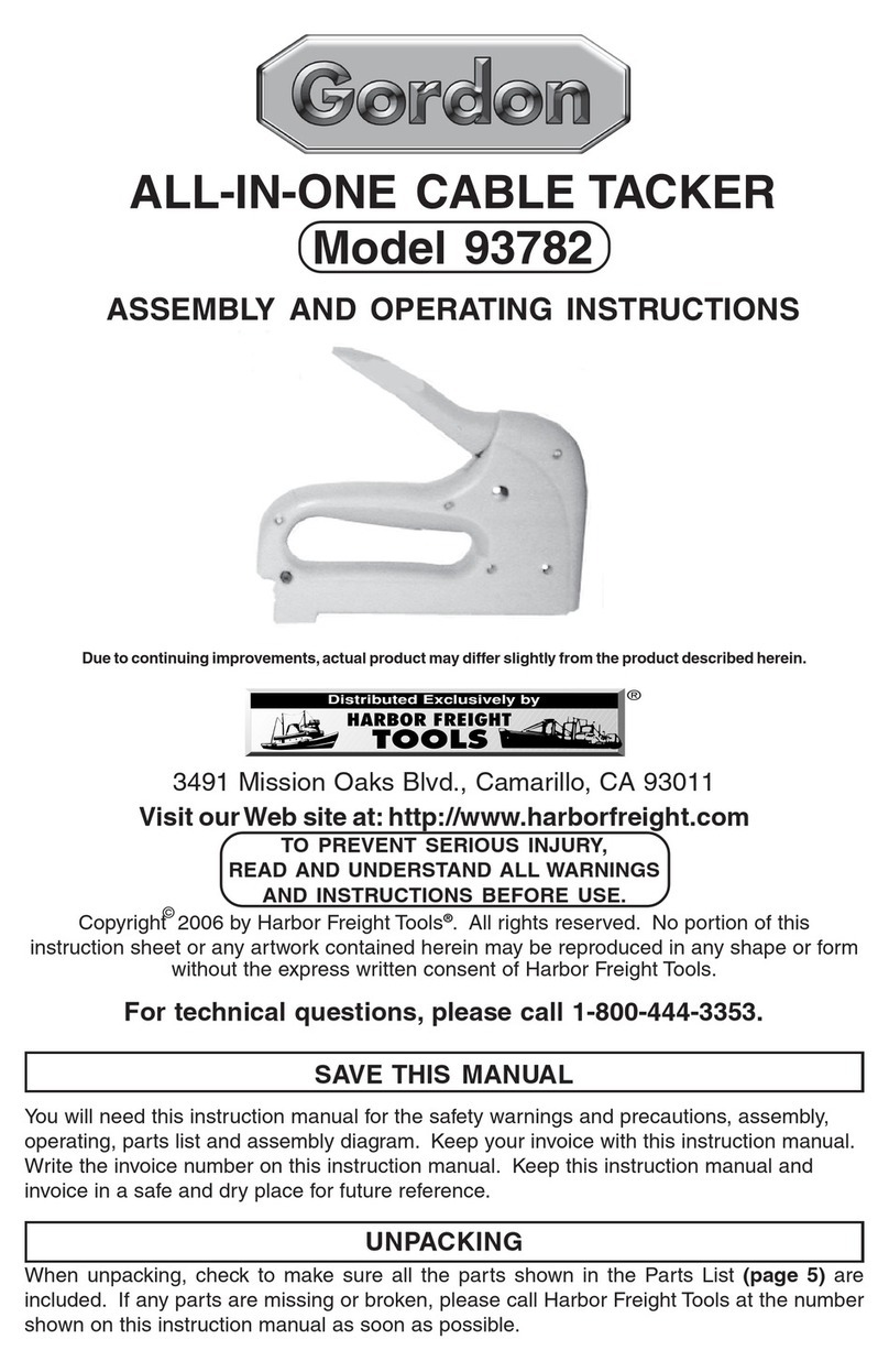 Gordon 93782 Assembly and operating instructions