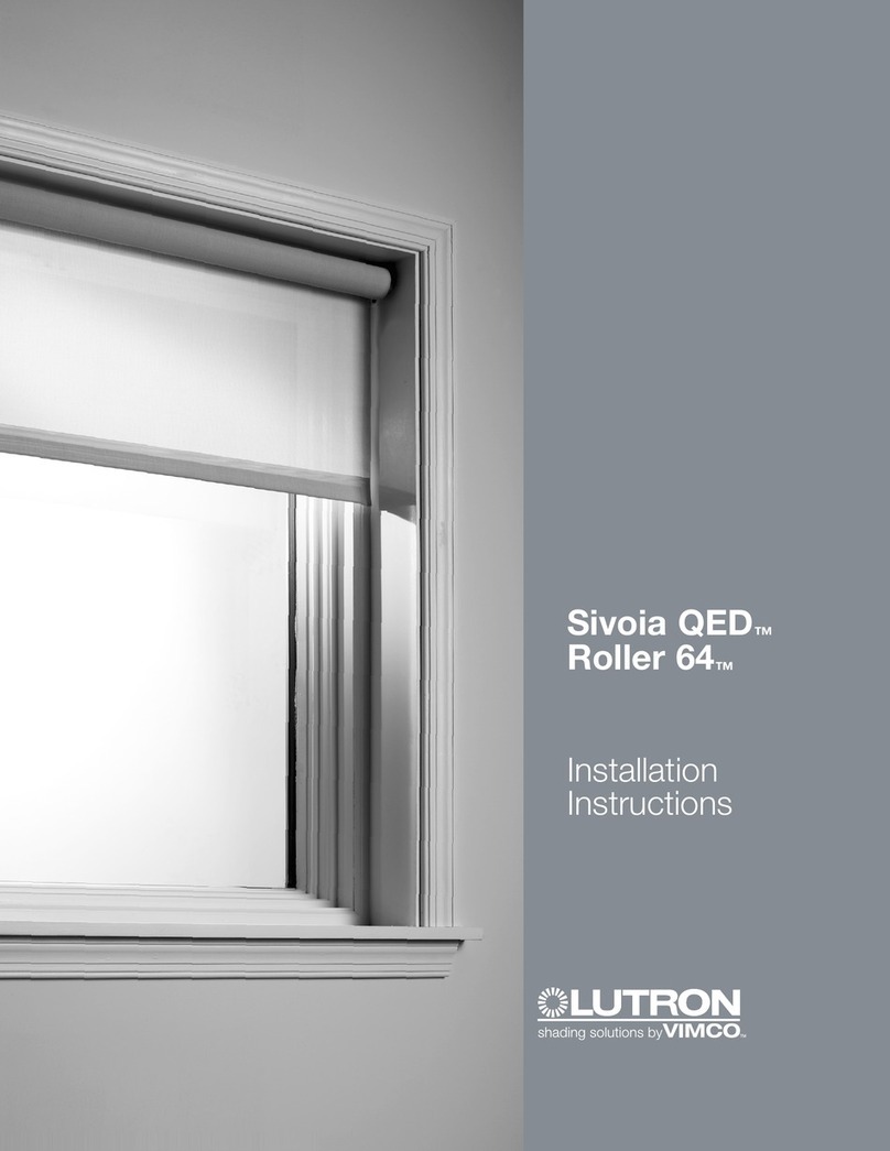 Lutron Electronics Sivoia QED Roller 64 User manual Lutron Electronics Sivoia QED Roller 64 User manual