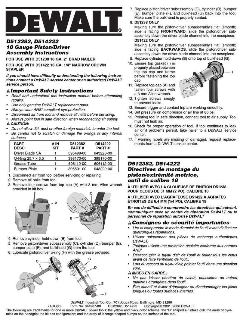 DeWalt D512382 User manual