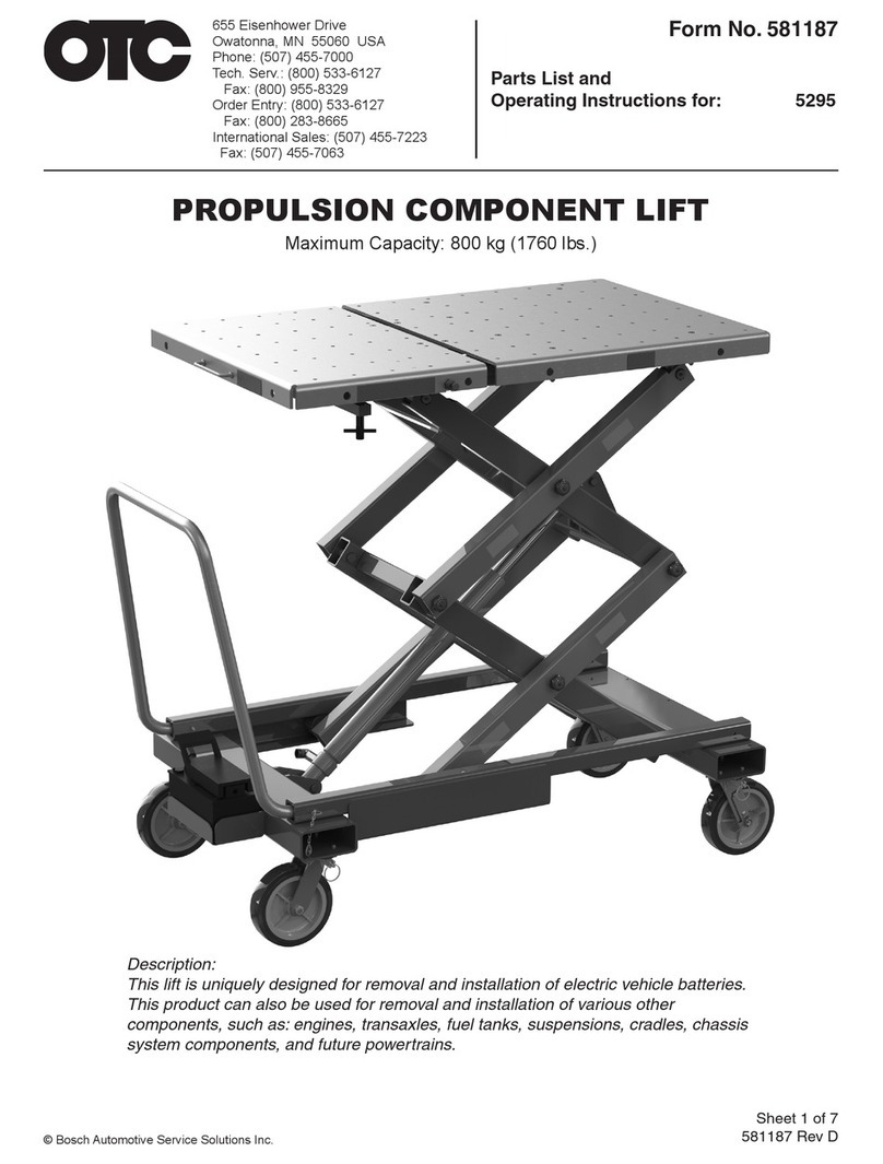 OTC 5295 operating instructions
