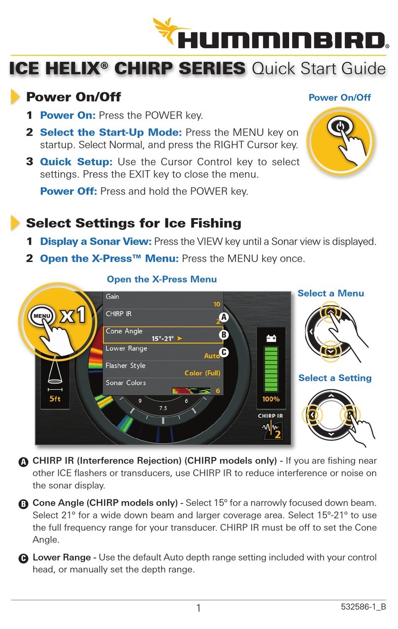 Humminbird ICE HELIX CHIRP Series quick start guide