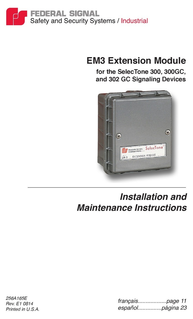 Federal Signal Corporation EM3 Installation and maintenance manual
