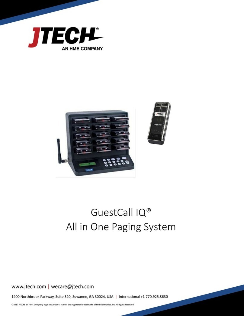 J-TECH GuestCall IQ User manual
