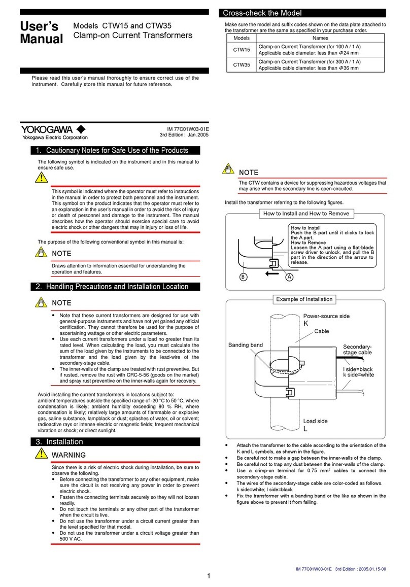 YOKOGAWA CTW15 User manual