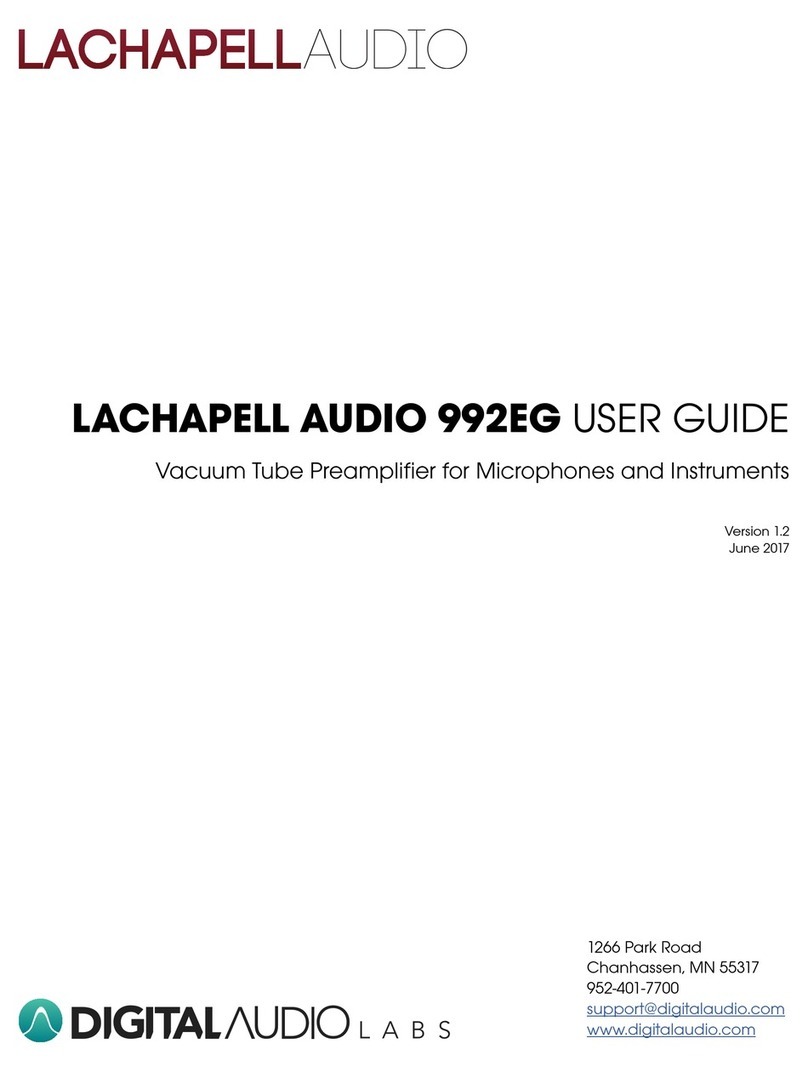 Digital audio ACHAPELL AUDIO 992EG User manual