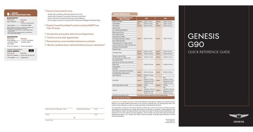 Genesis G90 2019 User manual