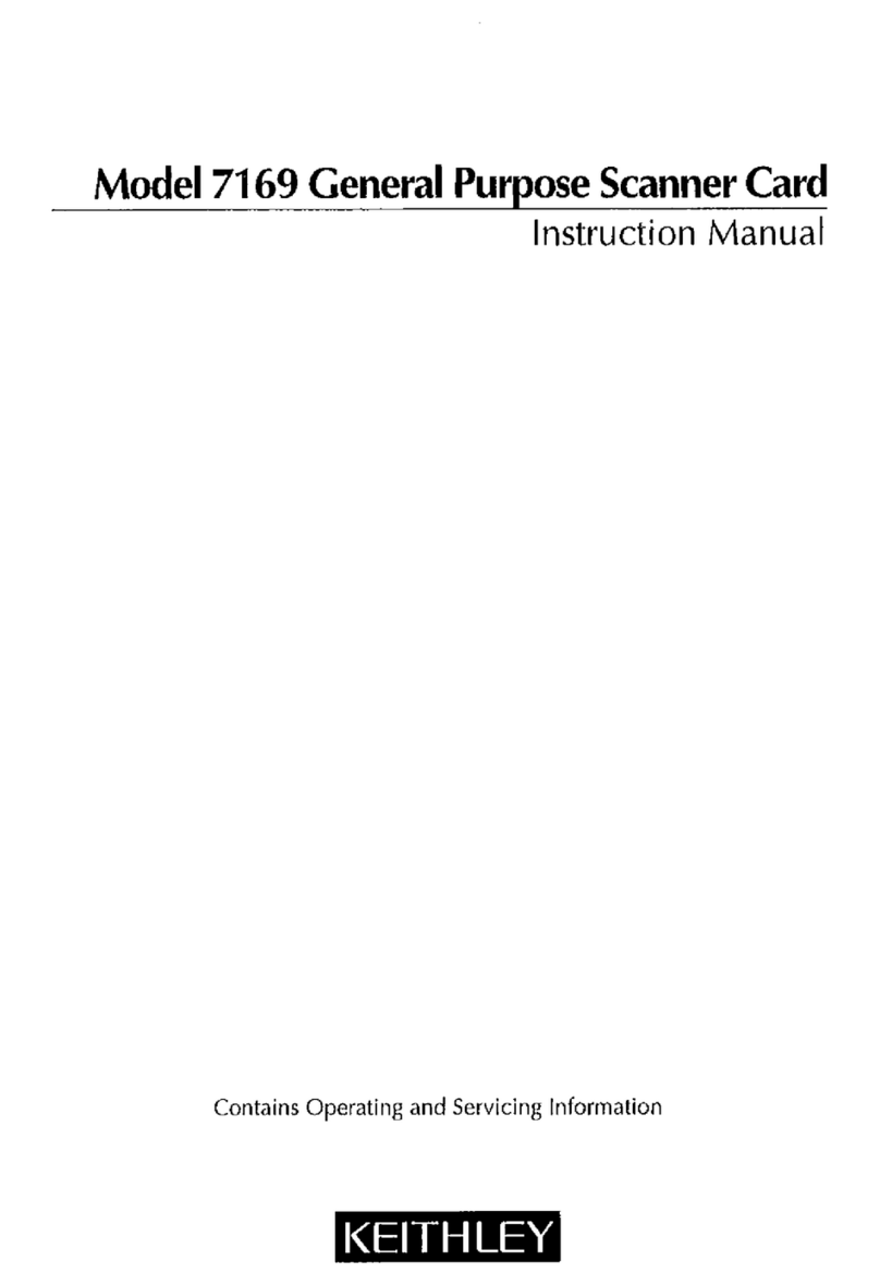 Keithley 7169 User manual