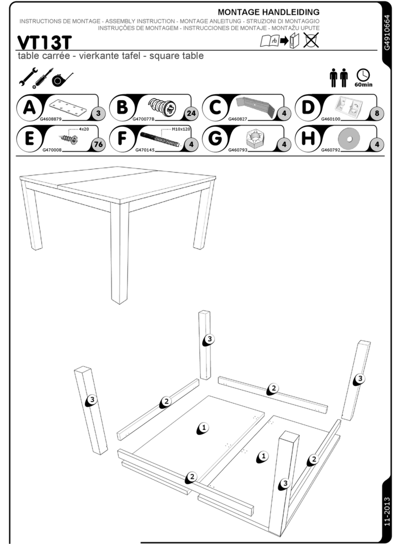 Profijt Meubel VT13T Assembly instructions Profijt Meubel VT13T Assembly instructions