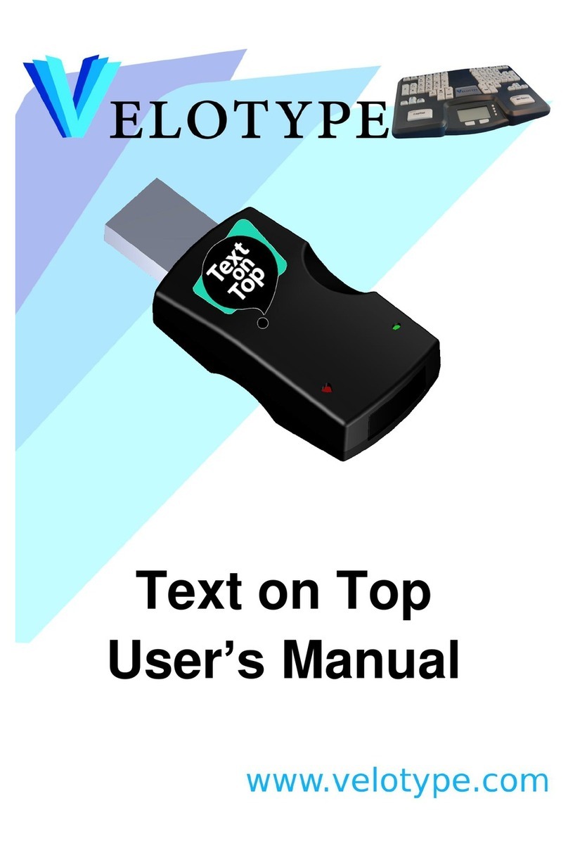Velotype Text on Top user manual