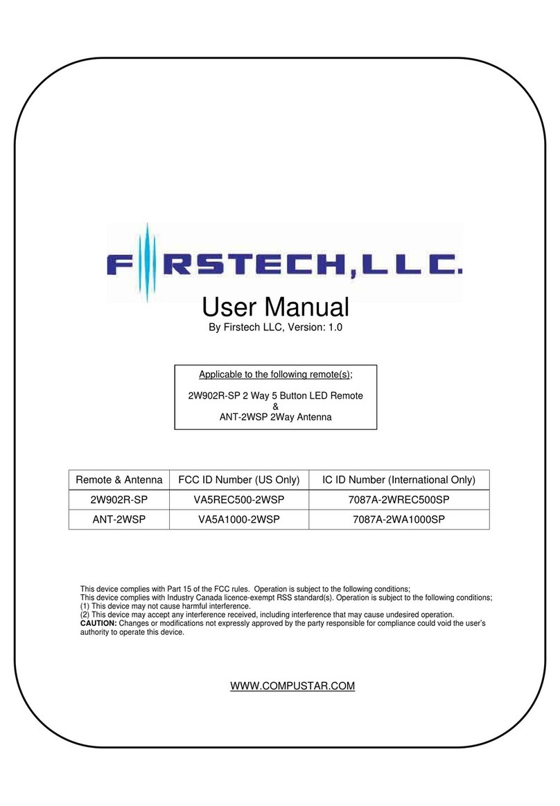 Firstech 2W902R-SP user manual