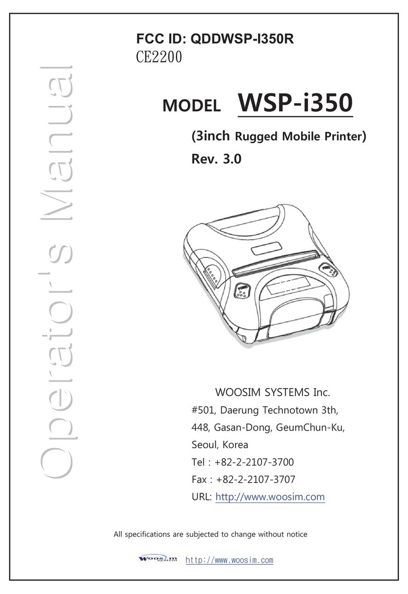 Woosim Systems WSP-i350 User manual