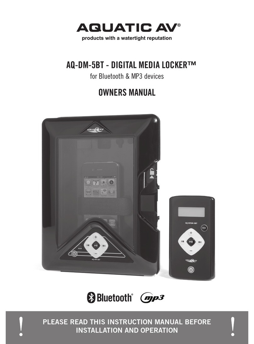 Aquatic AQ-DM-5BT DIGITAL MEDIA LOCKER owner's manual