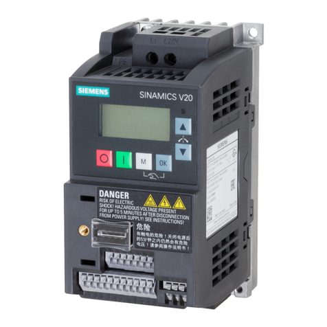 Siemens SINAMICS V20 Inverter User manual