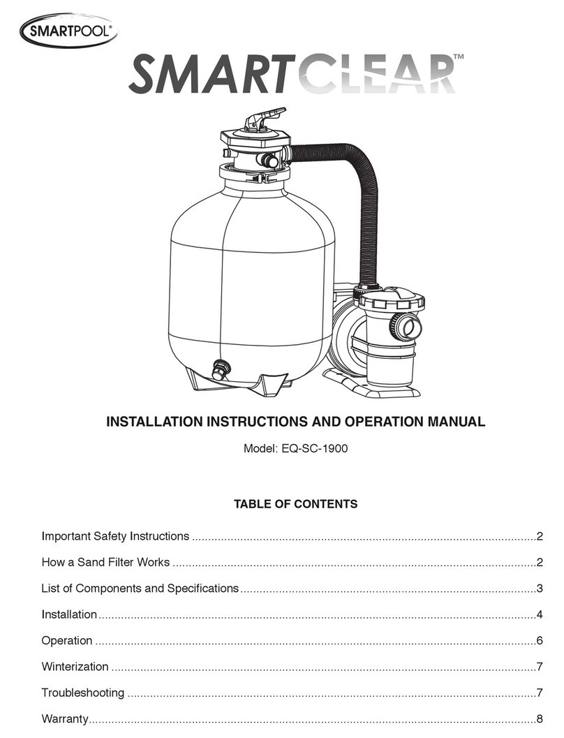 SmartPool Smart Clear EQ-SC-1900 Installation instructions and operation manual