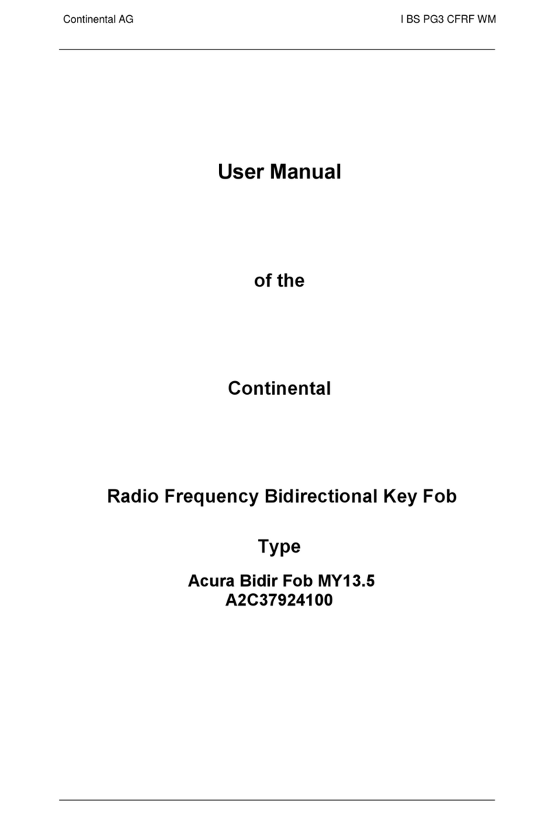 Continental Refrigerator Acura Bidir Fob MY13.5 User manual Continental Refrigerator Acura Bidir Fob MY13.5 User manual