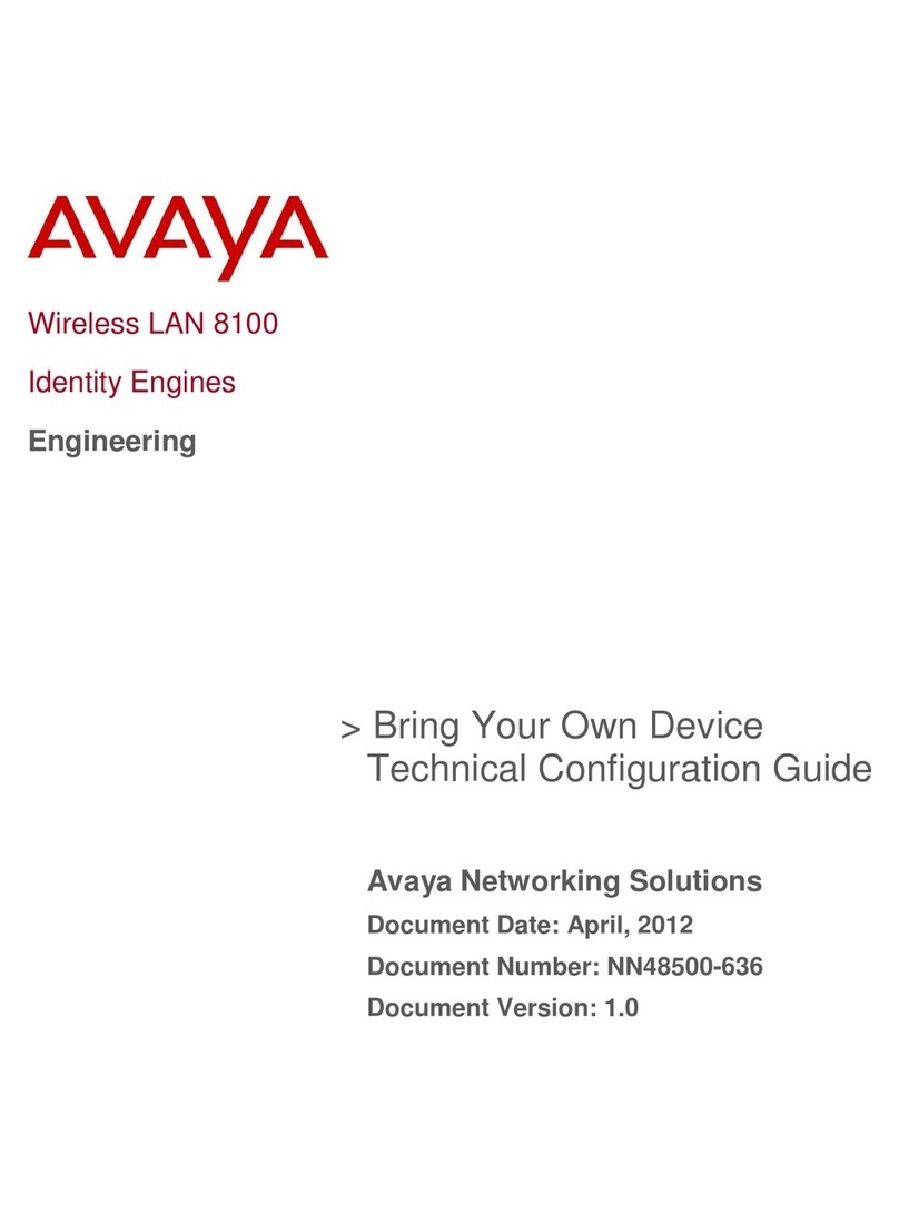 Avaya WLAN 8100 Series Technical configuration guide