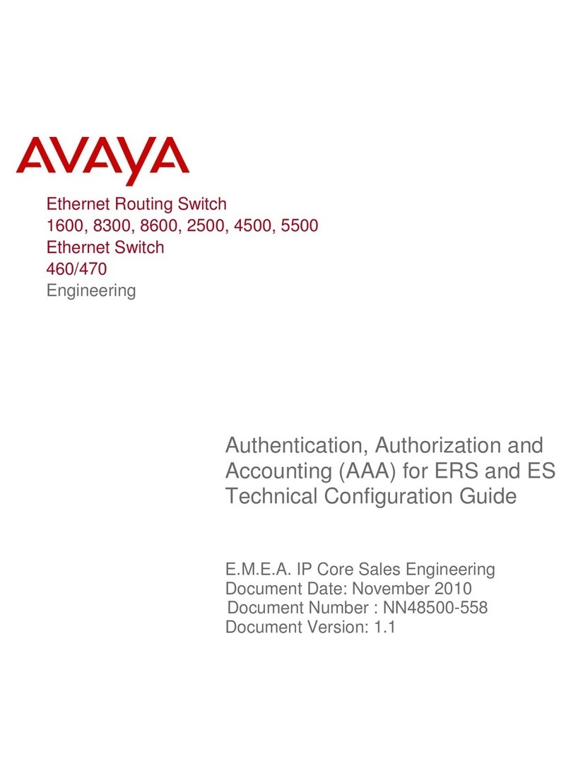 Avaya ERS 1600 User manual