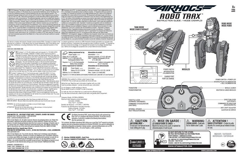 Air Hogs ROBO TRAX Manual